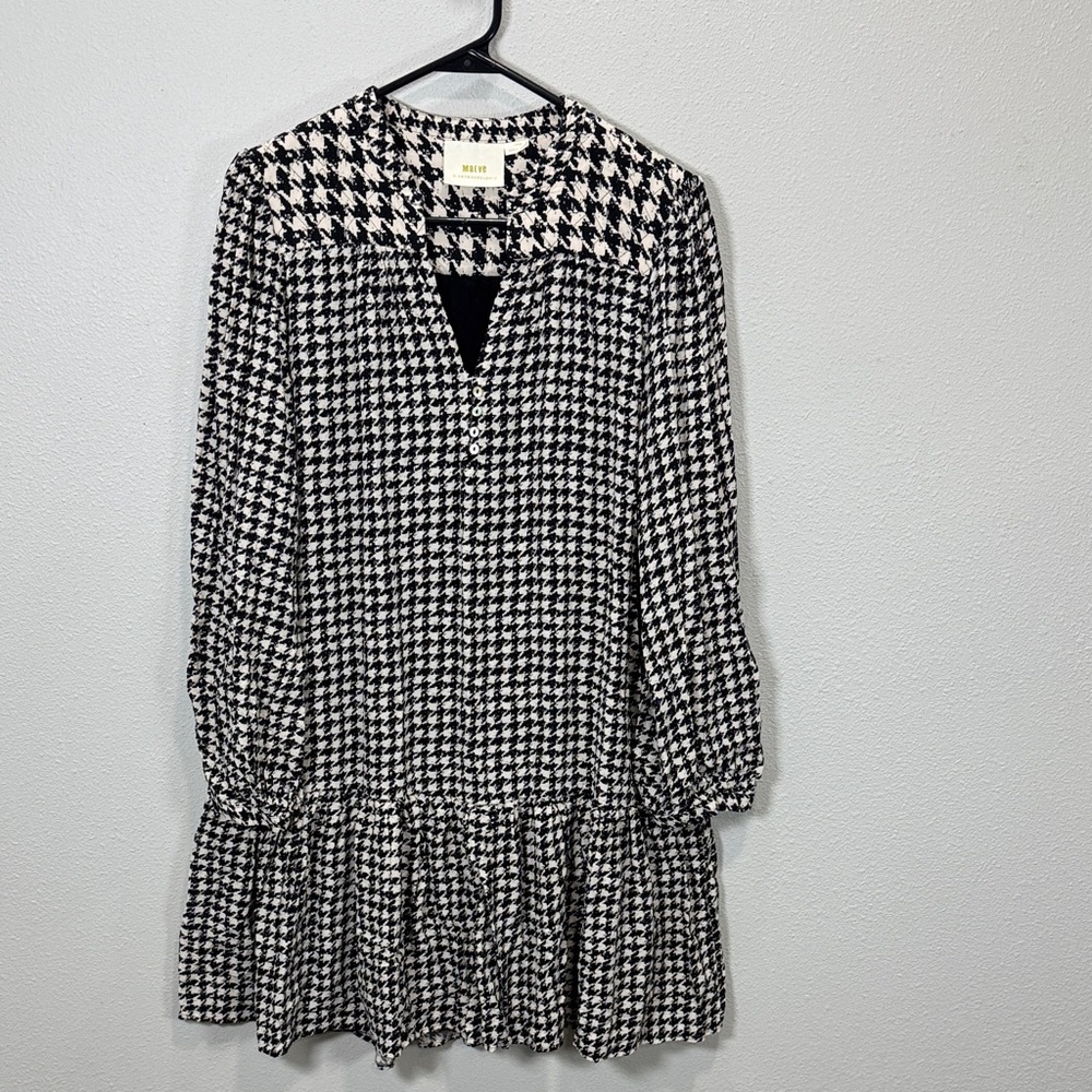 Maeve by Anthropologie‎ Margaret  Houndstooth tunic dress